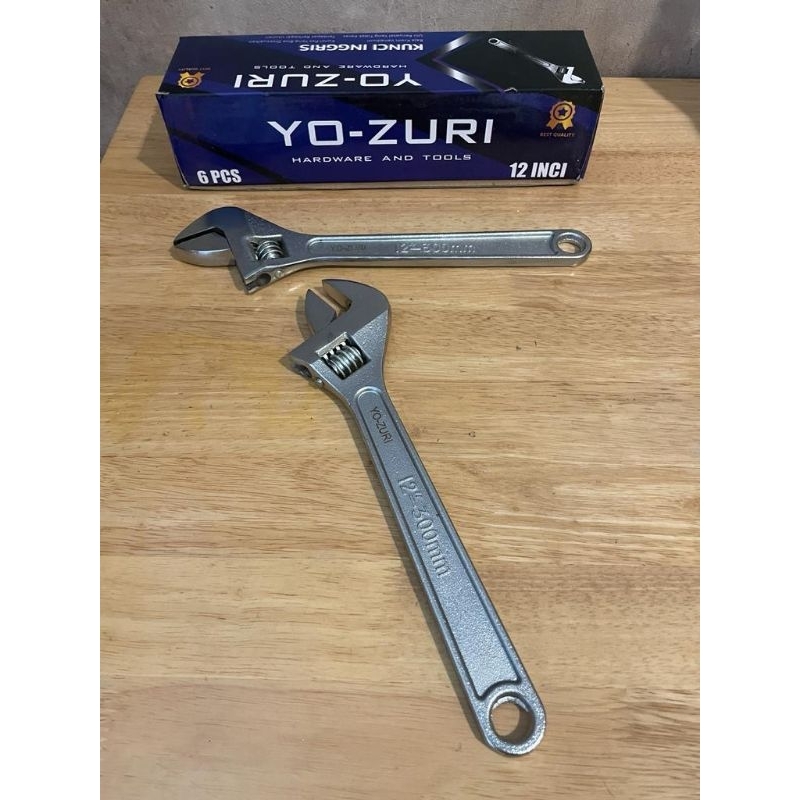 Kunci INGGRIS murah 12" inch (300mm)/ adjustable wrench 12"  YOZURI