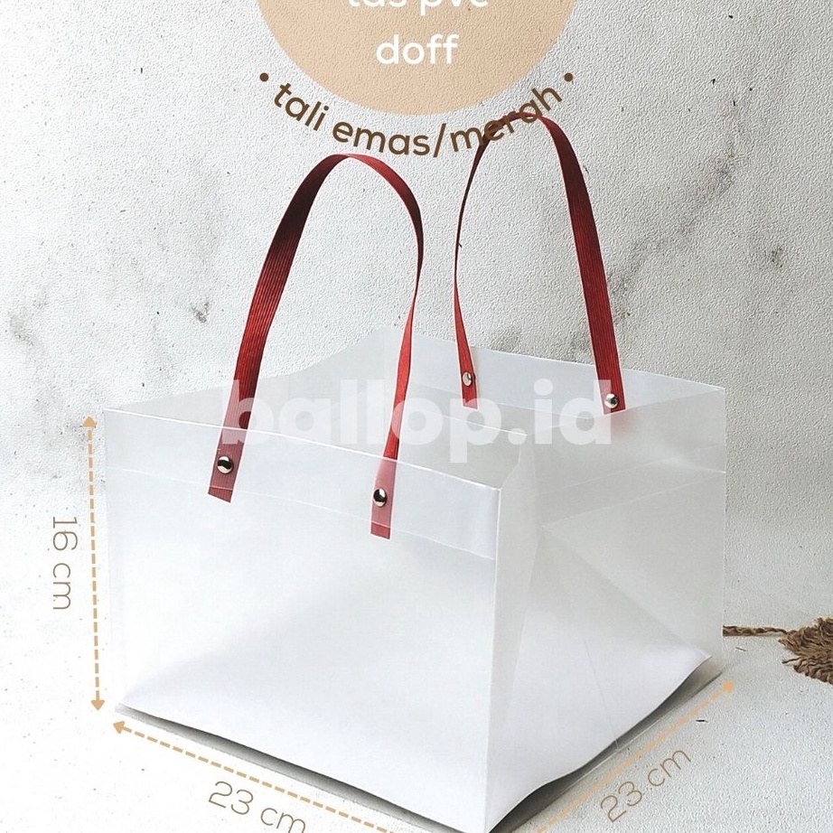 

Promo Akhir Pekan Diskon Besar Tunggu Anda Doff Goodie Bag 23 23 16 CM Tas Transparan Hampers Souvenir Acara Gift Kue Cake Box Kotak Roti Natal Imlek Ultah Birthday