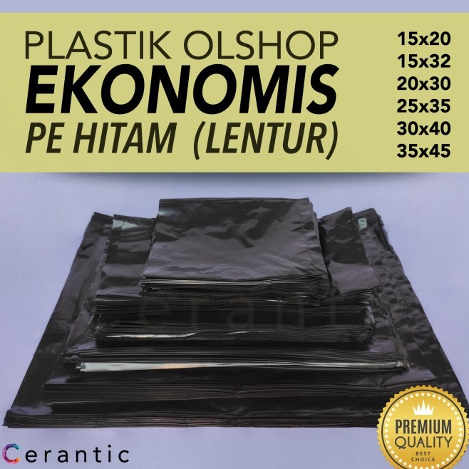 

Beli Lebih Bayar Lebih Sedikit Kantong Plastik Olshop Bungkus Online Shop PE HITAM EKONOMIS kiloan