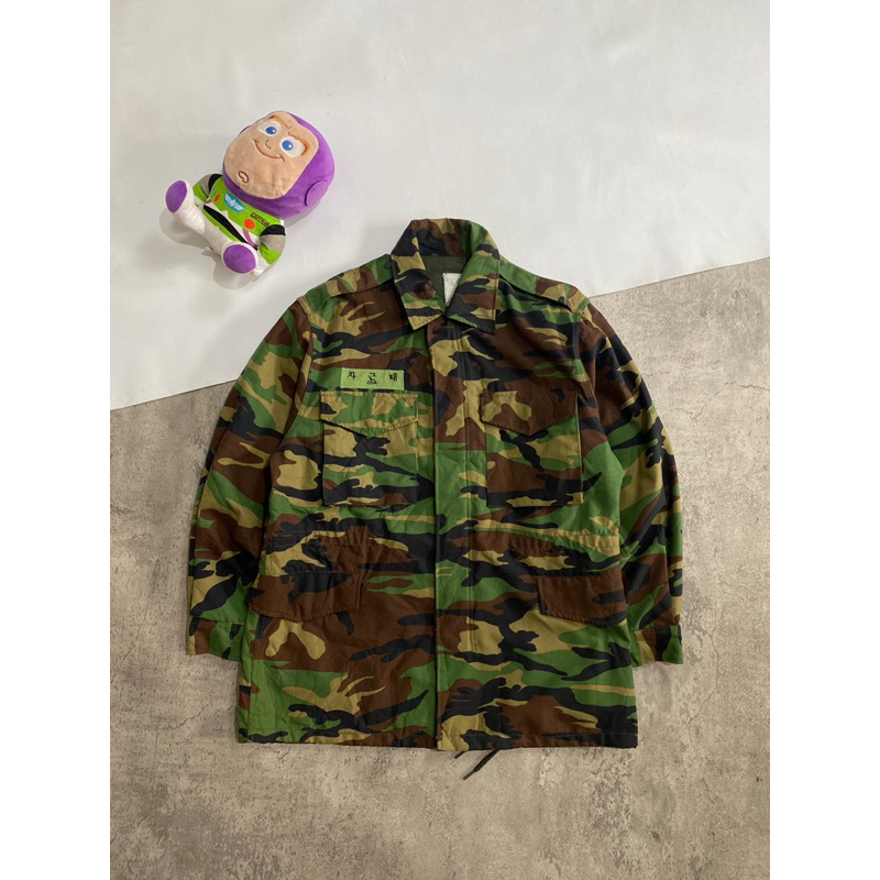 jaket military M90 camo woodland
