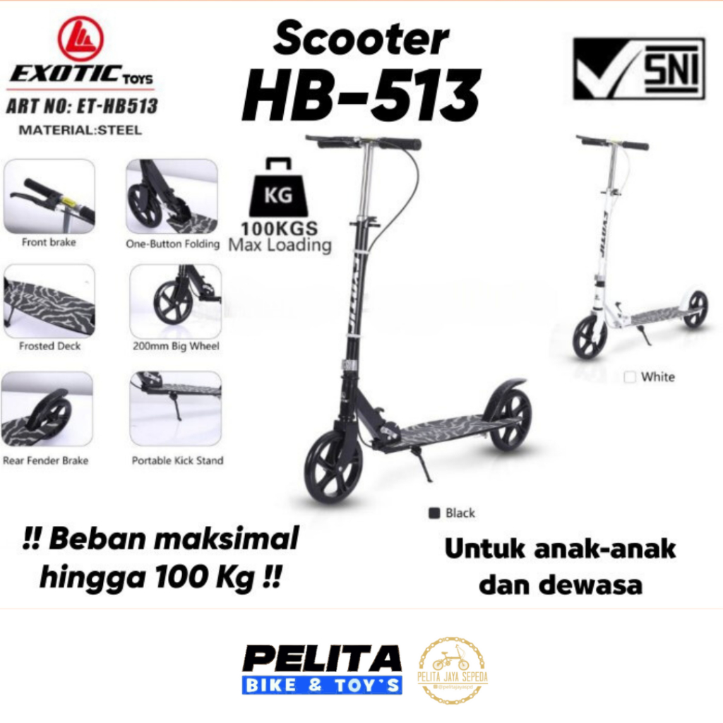 MAINAN ANAK SKUTER SCOOTER INJAK GENJOT EXOTIC RMB HAPPY NEW