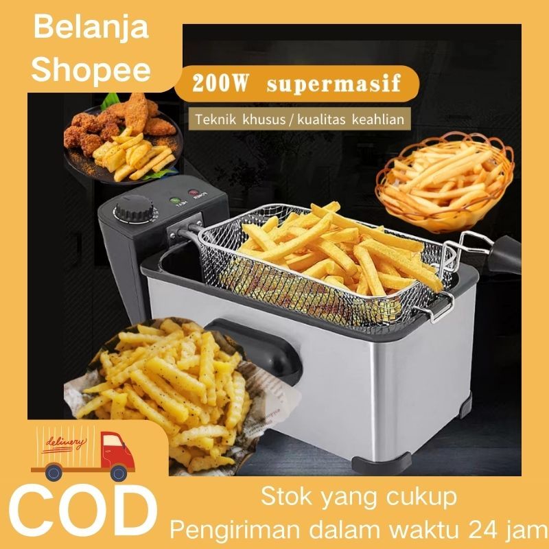 【Pre-order】Penggorengan Listrik Komersial, Penggorengan Dalam, Penggorengan Listrik Kental