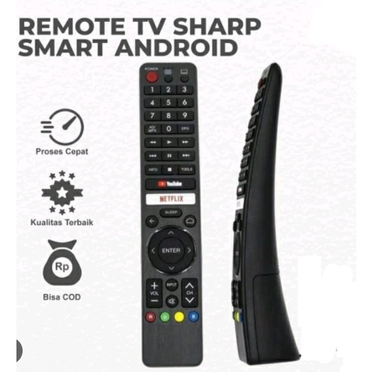 Terlaris Remote Tv Sharp Android Tv Grade Ori Diskon