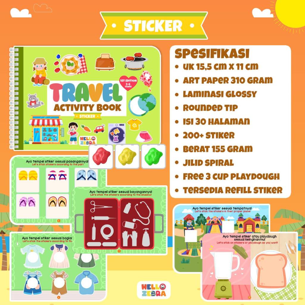 

TRAVEL ACTIVITY BOOK STICKER