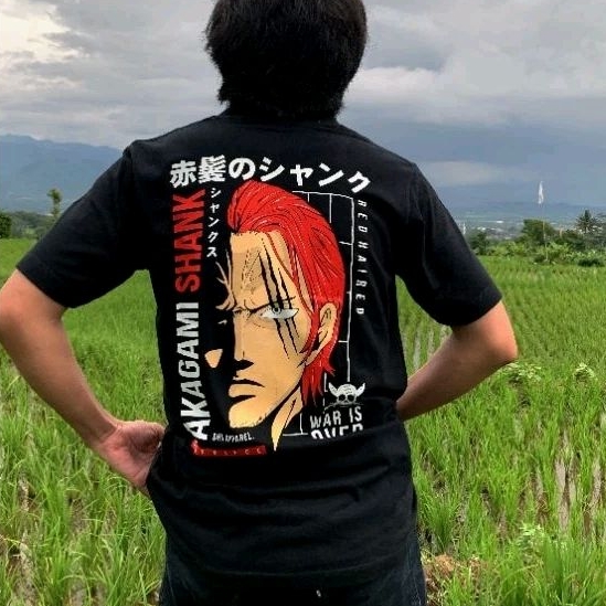 Baju Akagami Shanks - T-shirt Akagami Shanks - Kaos Akagami no Shanks - Kaos Anime One Piece Shanks 