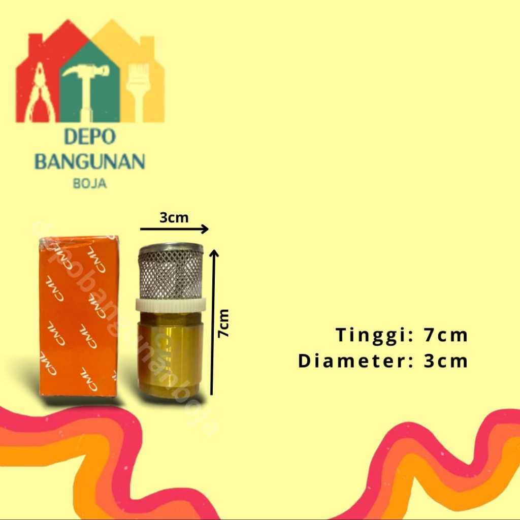(2.24) Foot Klep Kuningan 3/4"/Foot Valve Kuningan 3/4" / Foot Klep 3/4" CML