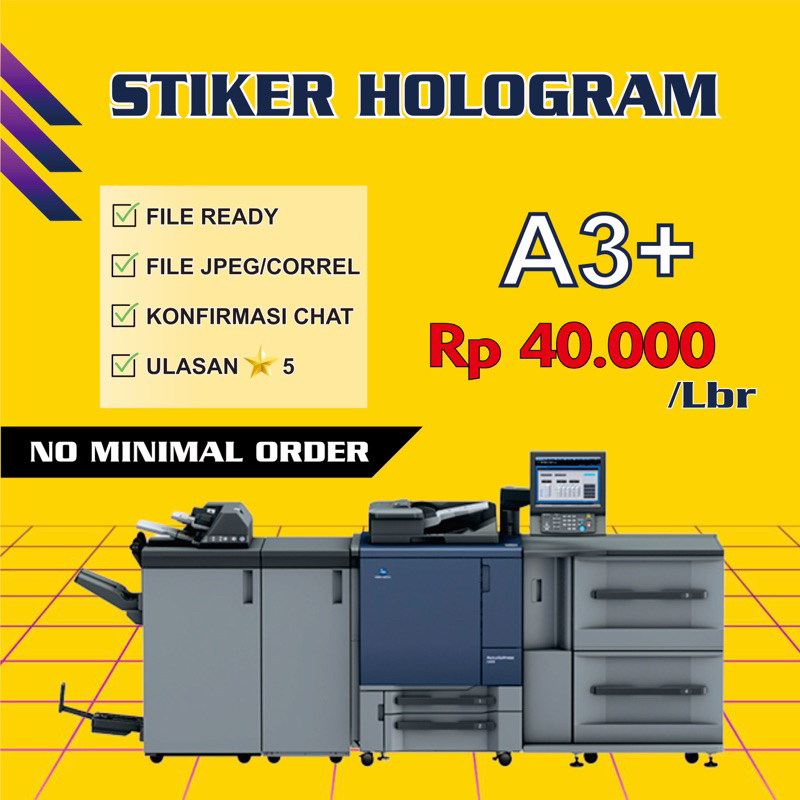 

STIKER HOLOGRAM full colours Termurah 2 pcs plus cutting KOTAK PROMOOO