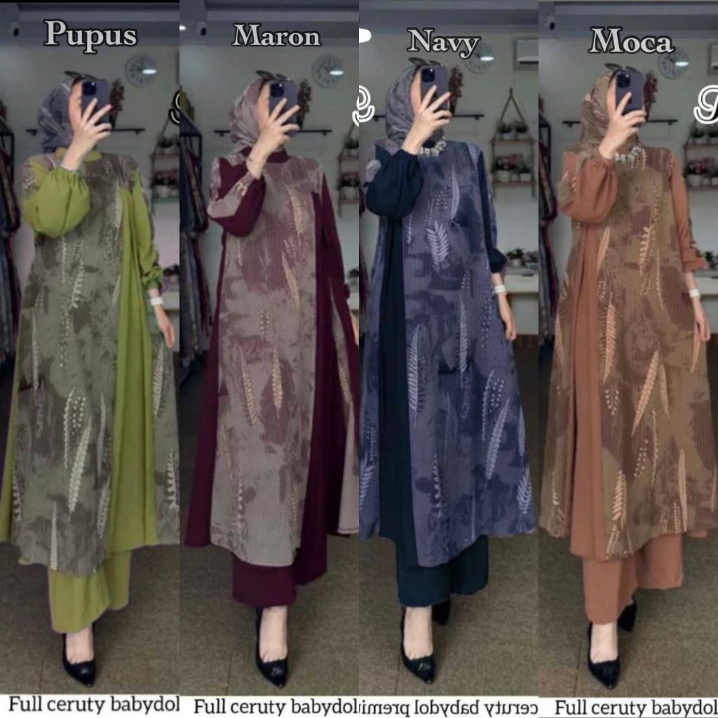 ONE SET TAMA one set elegan one set motif  one set muslimah one set premium one set remaja kekinian 