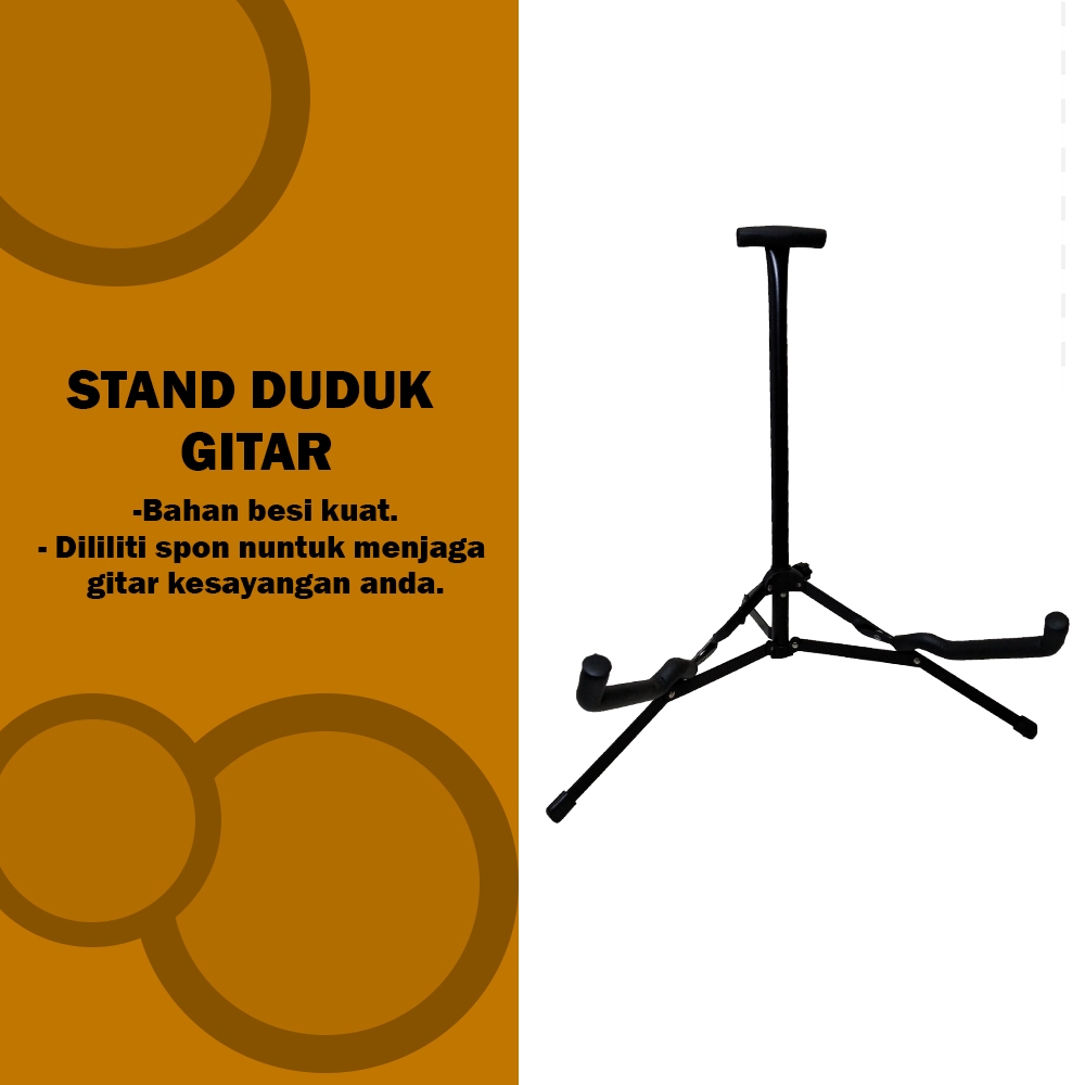 Stand gitar Duduk Gitar-Bass lipat
