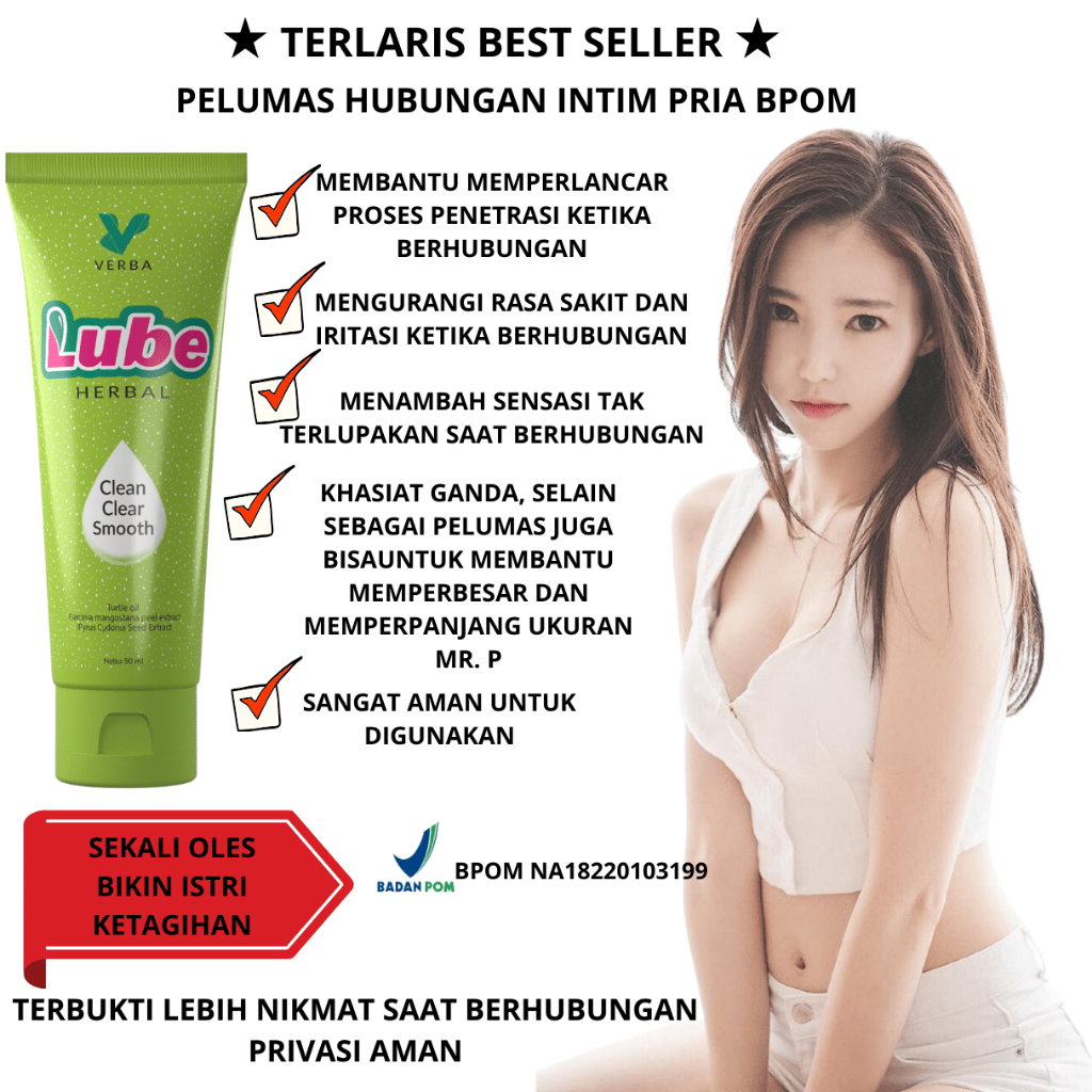 BISA COD  VERBALUBE vigel minyak gel pelumas pelicin hubungan seksual intim suami istri alami untuk 