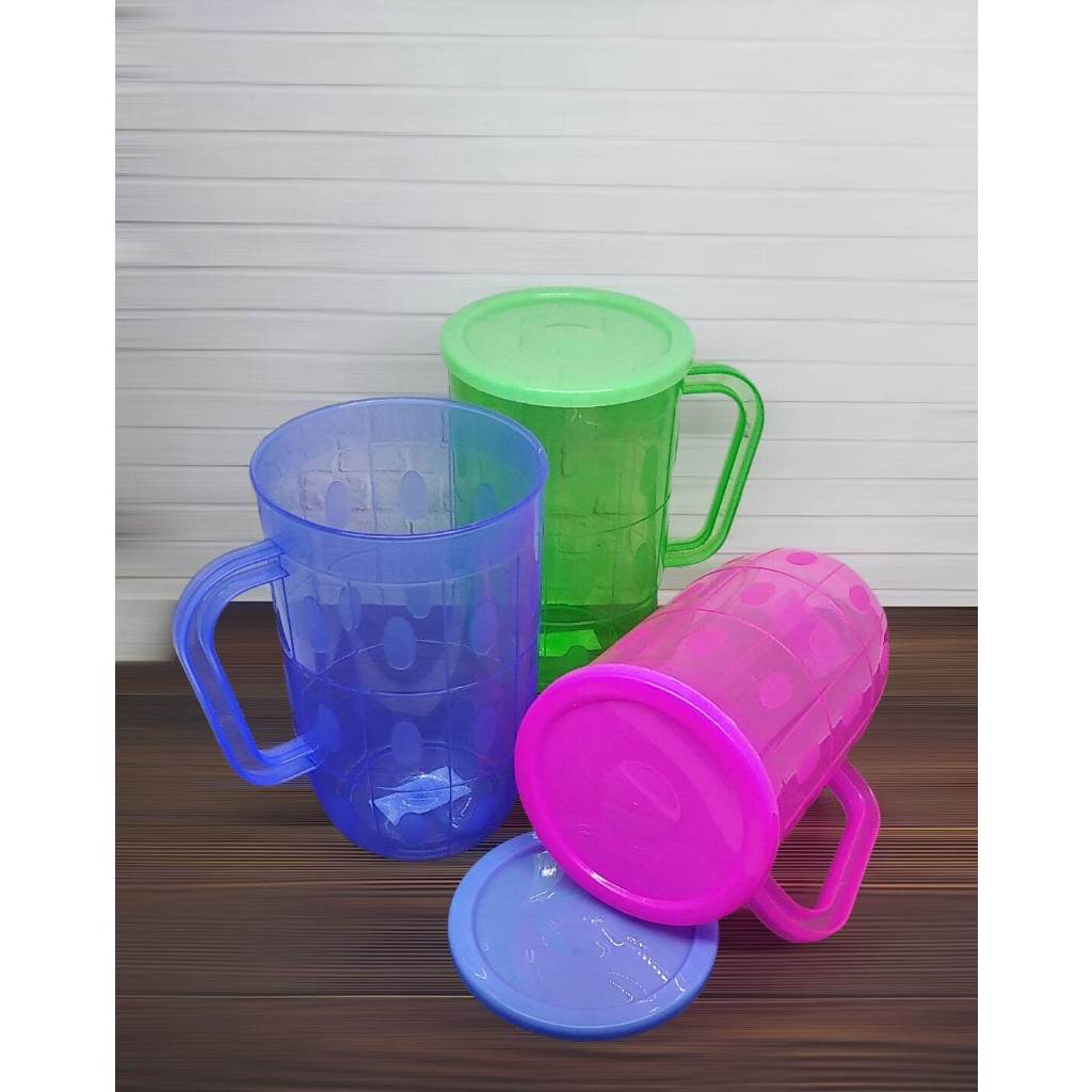 Gelas Tutup Beer Plastik Warna -Gelas Plastik Cantik Murah- Cangkir