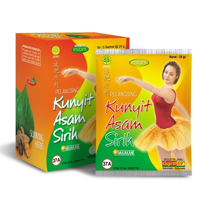 

Kunyit Asam Sirih plus Majakane (5s @ 25gr) Jamu Gujati Pelangsing