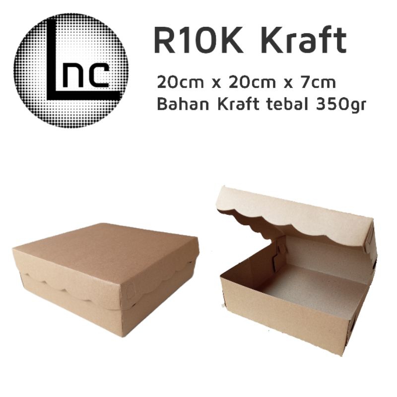 

Dus coklat kraft / Dus nasi / Dus kue / Dus kemasan / ukuran 20x20x7 R10K LNC