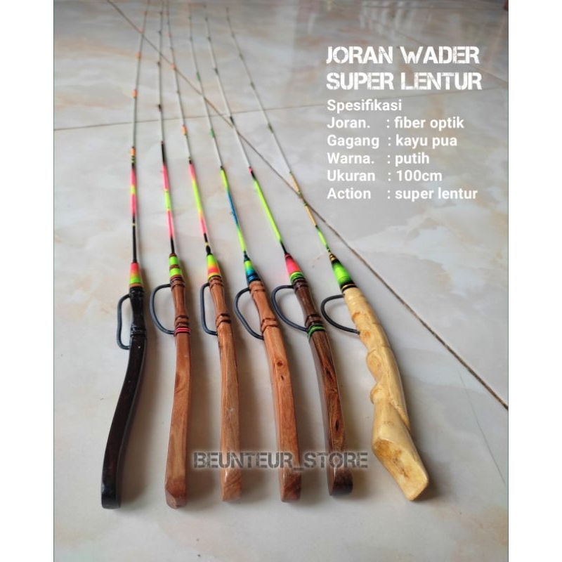 Joran Wader super lentur - jeujeur beunteur fiber optik 100cm