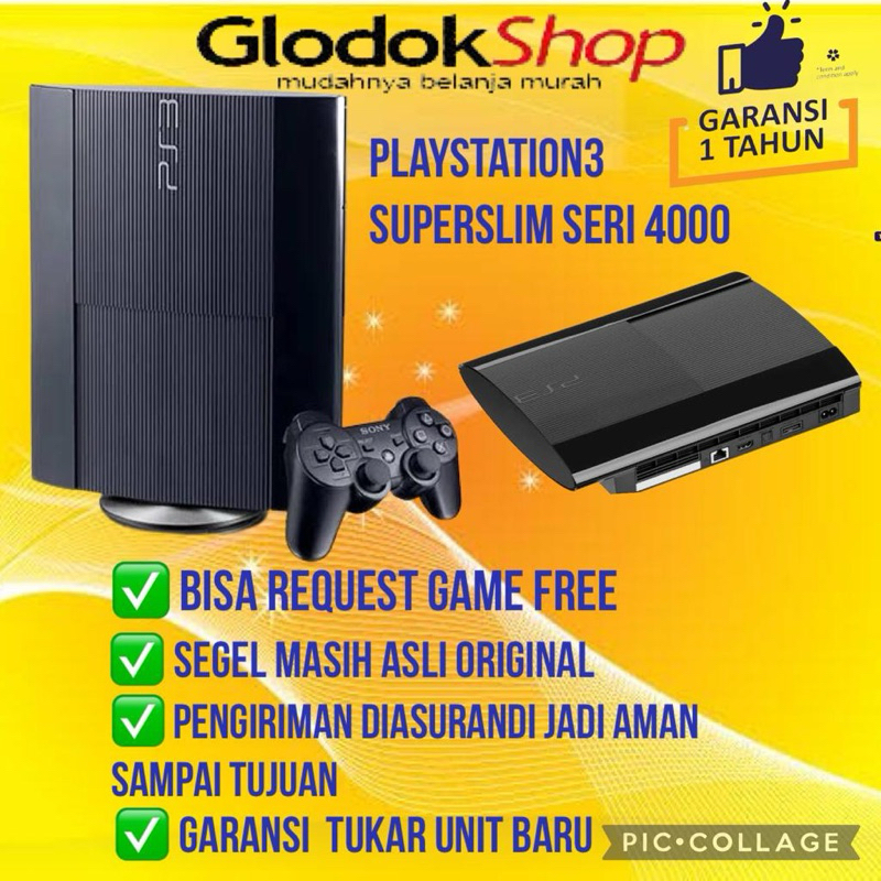 PS3 PLAYSTASION 3 ASLI SONY SUPERSLIM HARDISK 160GB ,250GB,320GB,500GB,1000GB,1500GB