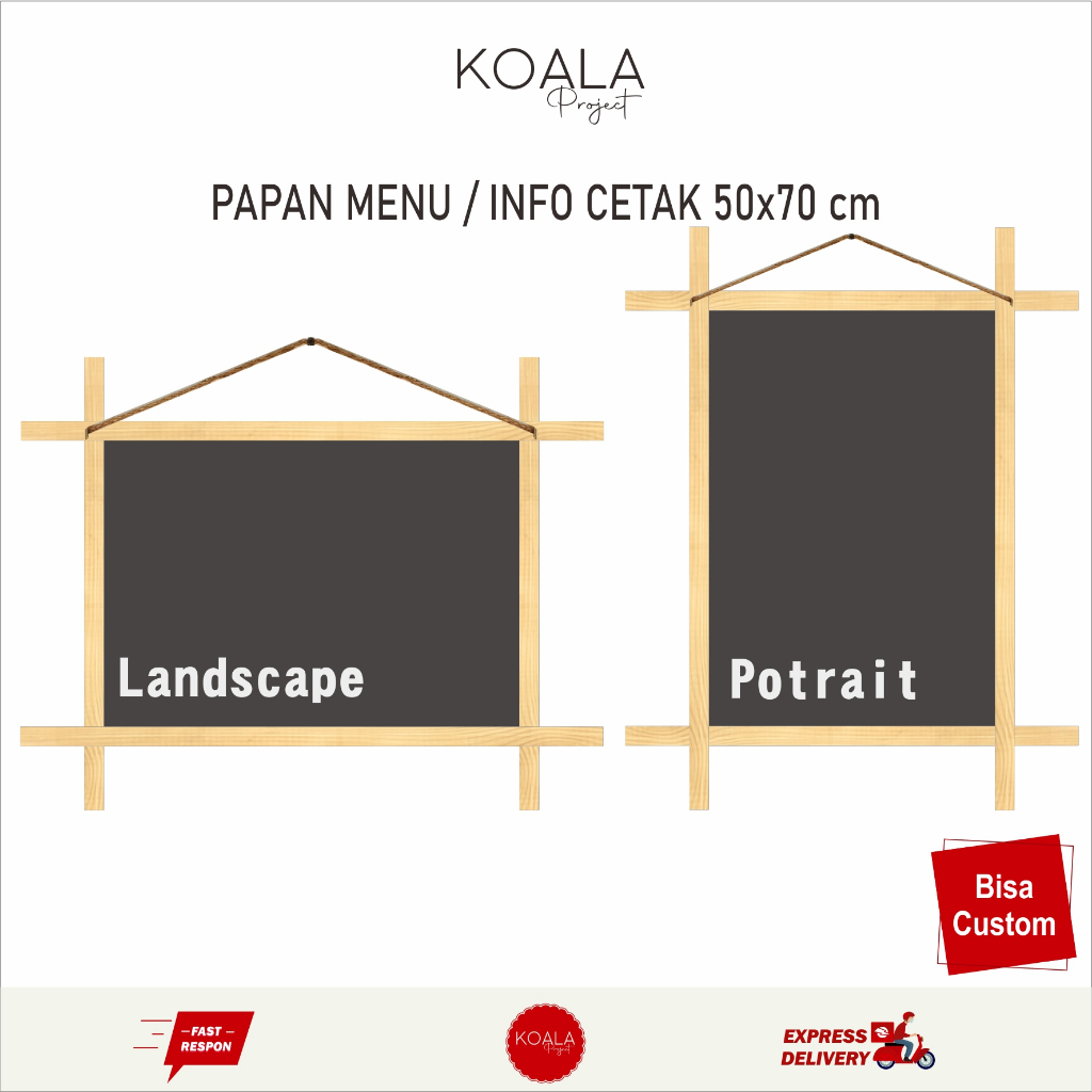 

PAPAN TULIS KAPUR HITAM BLACKBOARD 50x70 cm FRAME PLUS 5 CM - KOALA PROJECT