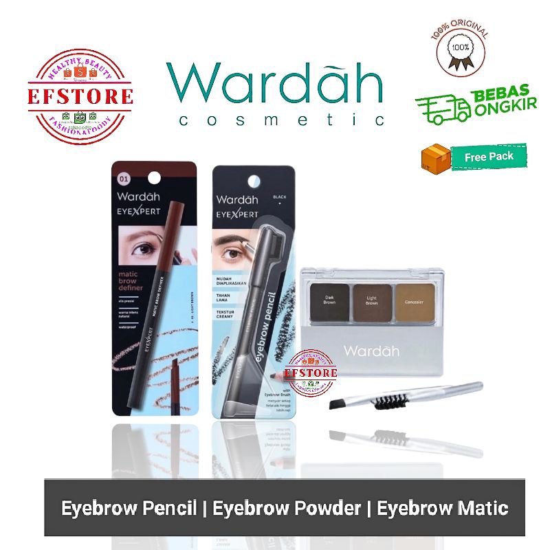 WARDAH Eye Xpert Eyebrow Pencil | Eyebrow Powder - Pensil Alis 100% ORIGINAL☑️