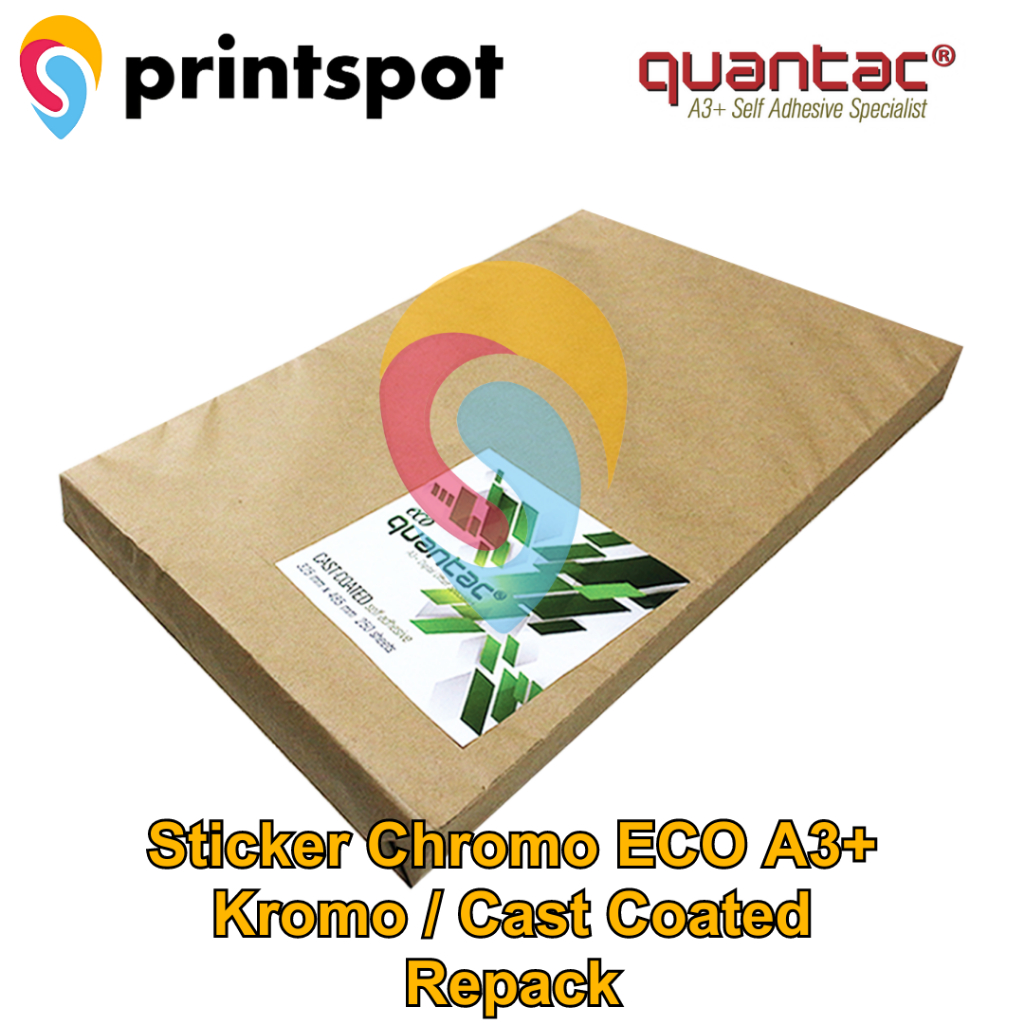 

QUANTAC Stiker Kromo Eco Glossy A3+ DIgital Print Laser Toner - REPACK 20