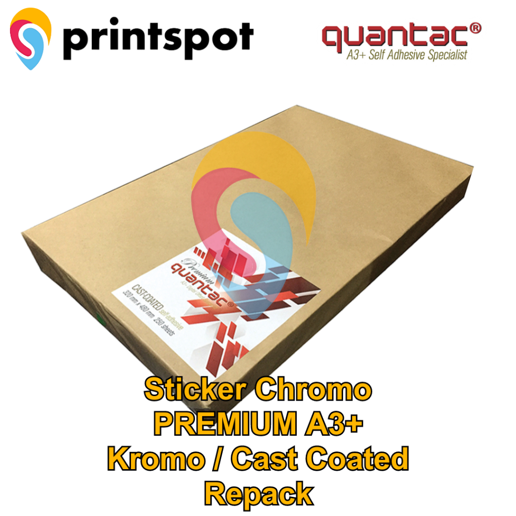 

Quantac Sticker Chromo PREMIUM Glossy A3+ Stiker Kromo Digital Print Laser Toner Repack 20