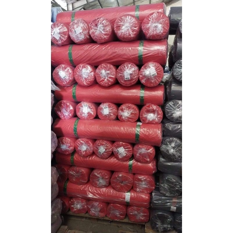 Kain polymikro polos Merah bendera