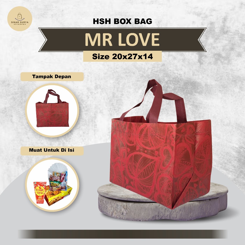 

[INSTAN] Tas Hajatan Tas Kotak Nasi | Tas Besek Spunbond | Tas Hantaran Tas Souvenir Tas Spunbond Texture 20x27x14