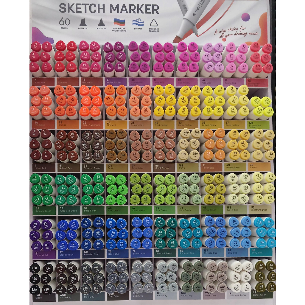 

DELI SKETCH MARKER ALCOHOL BASED INK : CODE : 70803 ( SPIDOL MARKER )