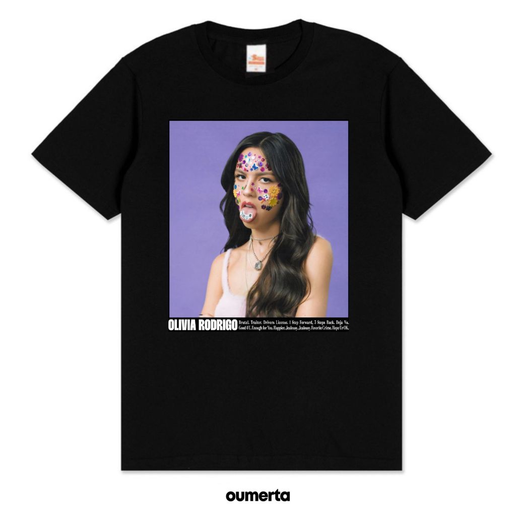 KAOS BAND OLIVIA RODRIGO - TSHIRT SOUR ALBUM