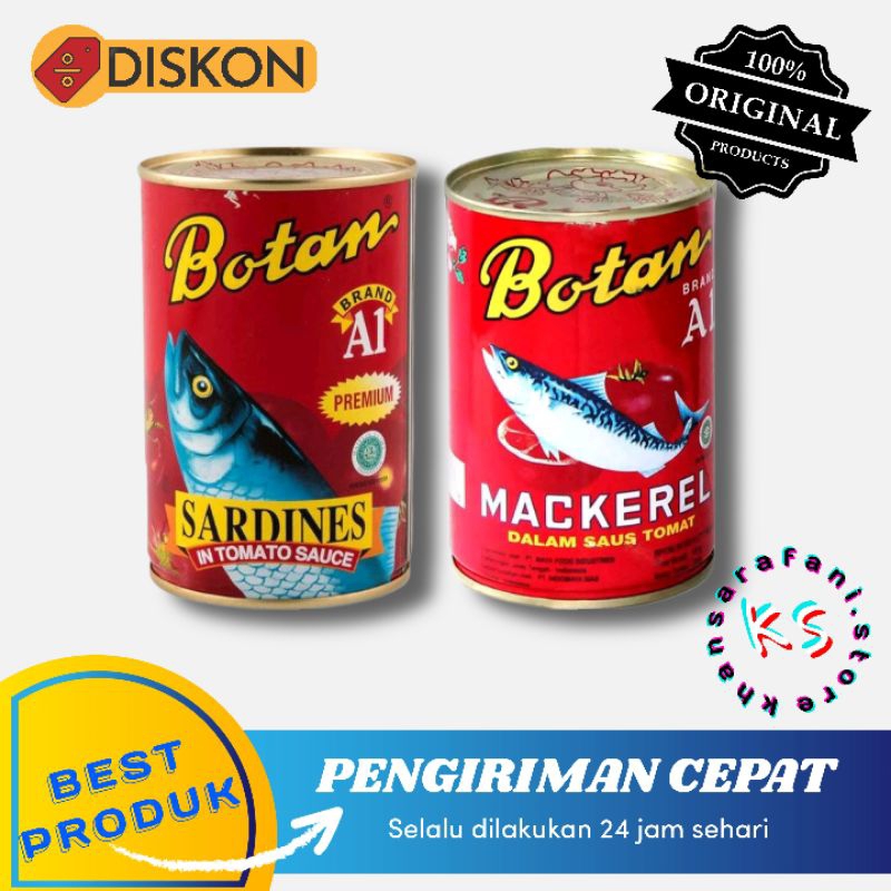 

botan makarel saus tomat 425 gr enak dan nikmat