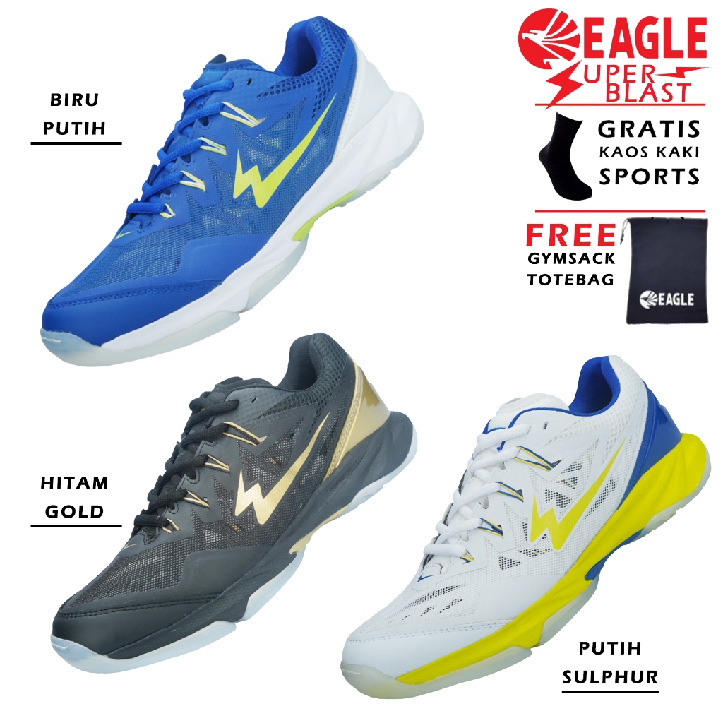 Sepatu Badminton  Eagle PNR Superblast Original - Sepatu Bulu Tangkis Eagle  Original