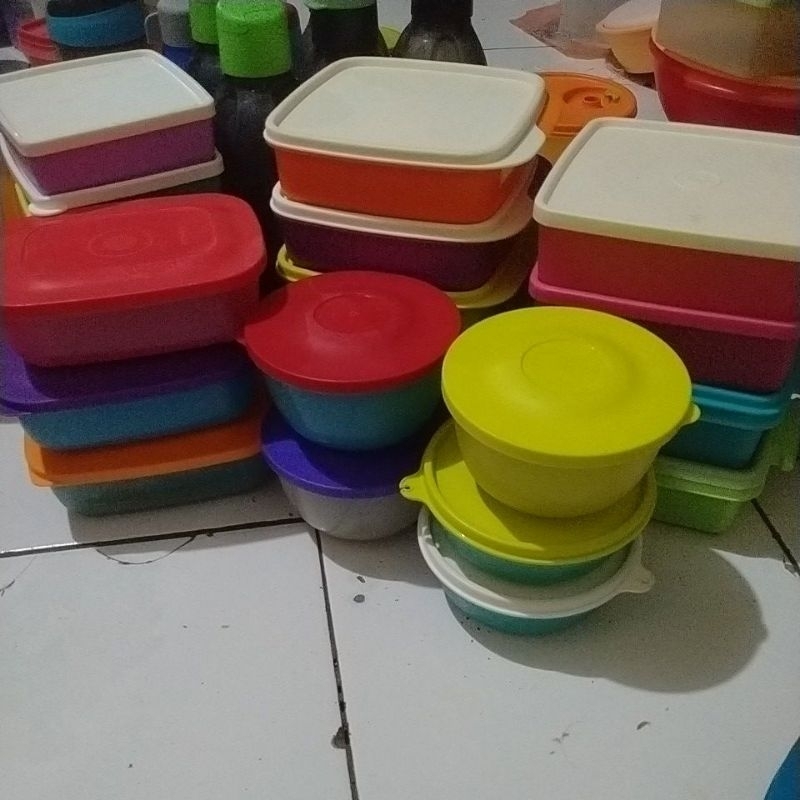 kotak makan anak Tupperware second