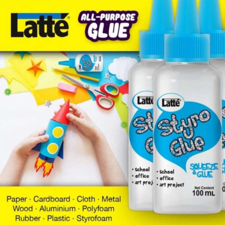 

PROMO ALE lem styrofoam latte squeeze styro glue 1ml