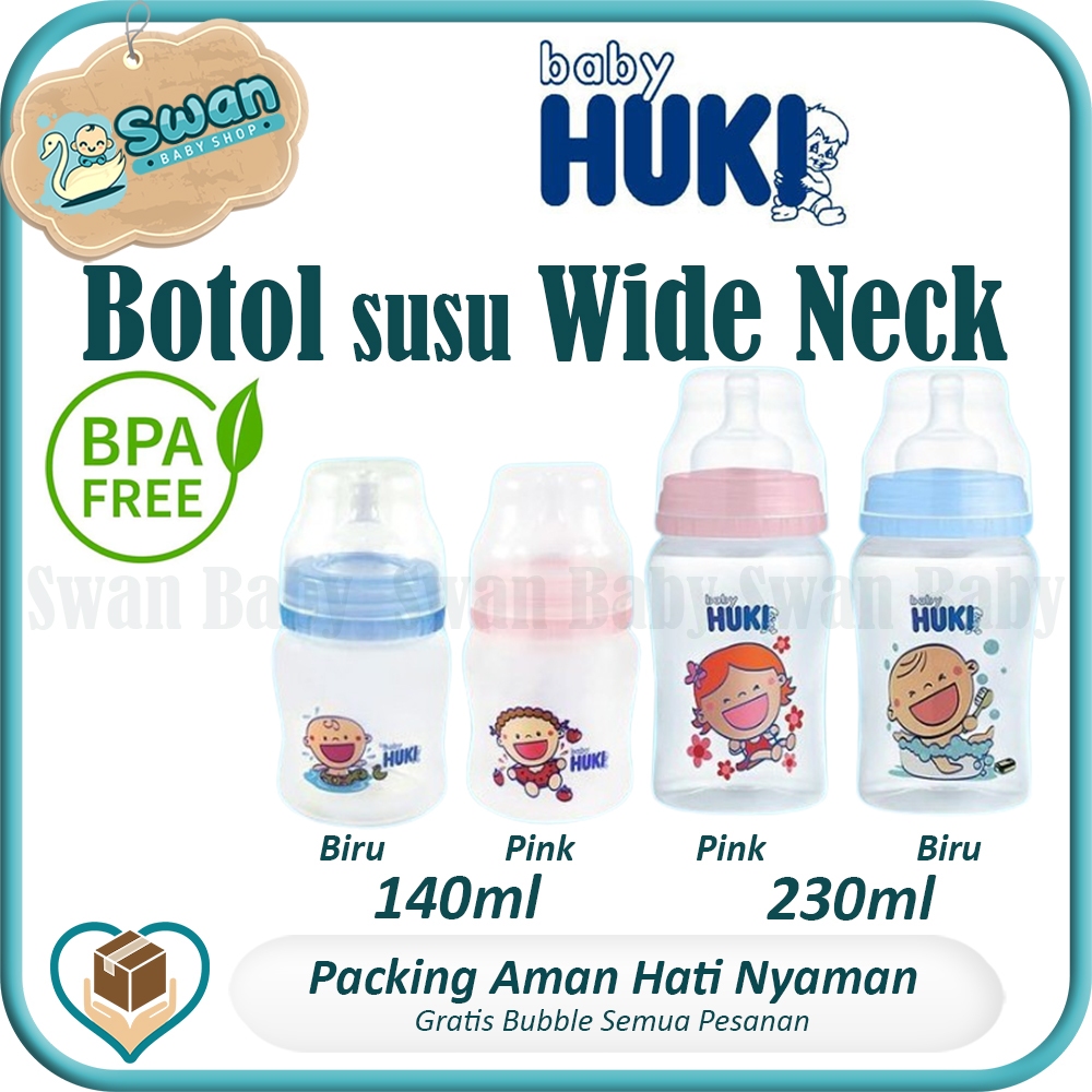 Huki Botol PP Wide Neck / Botol Susu Bayi Bottle PP - Swan baby Swan Bayi / Botol Susu Bayi / Botol 