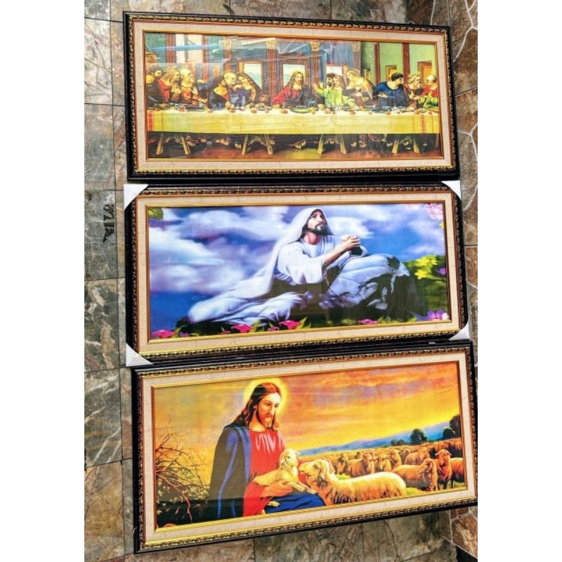 Azka Dekorasi / Bingkai Perjamuan Kudus / Hiasan dinding Kristen / Hiasan Ruang Tamu / Katolik