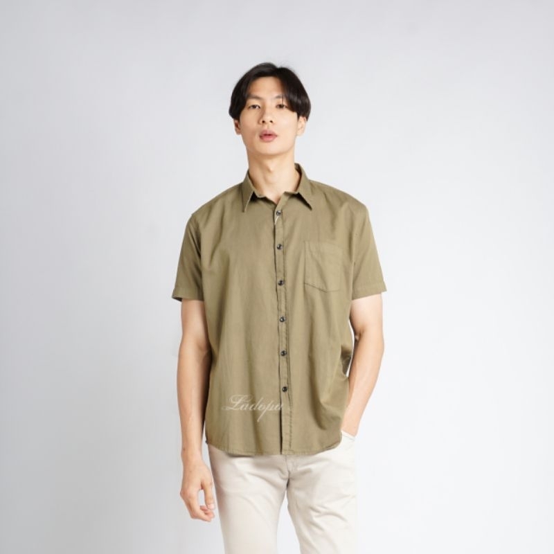 Kemeja Pria Zara Basic Polos Lengan Pendek Kemeja Polos Pria Lengan Pendek Kemeja Pria