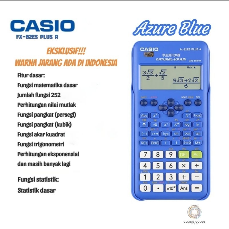 

Kalkulator Casio fx-82ES Plus A 2nd Calculator Scientific Kalkulator Ilmiah