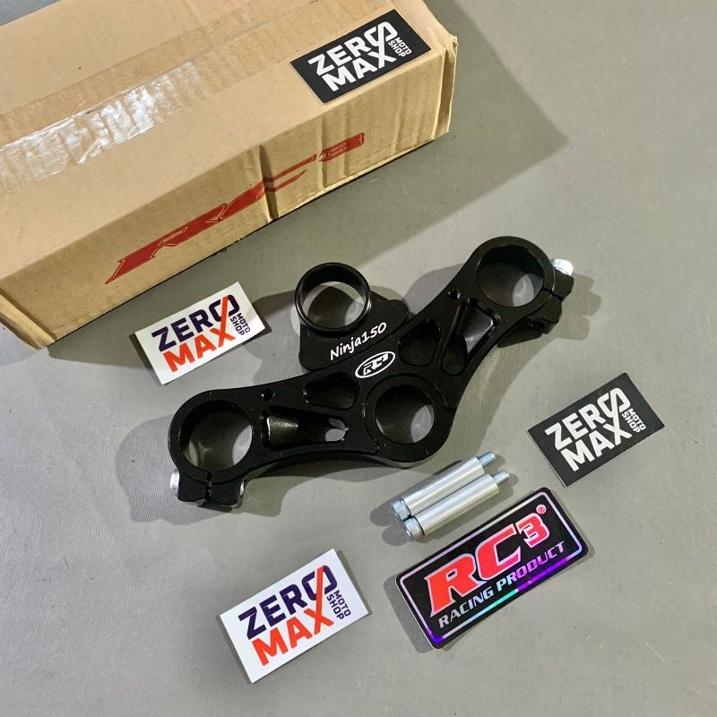 Tripleclamp Triple Clamp Segitiga Stang Atas RC3 Ninja 150RR RR 150 RR Hitam Original