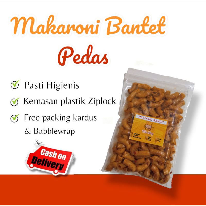 

Cemilan Makaroni Bantet Pedas 90 Gram