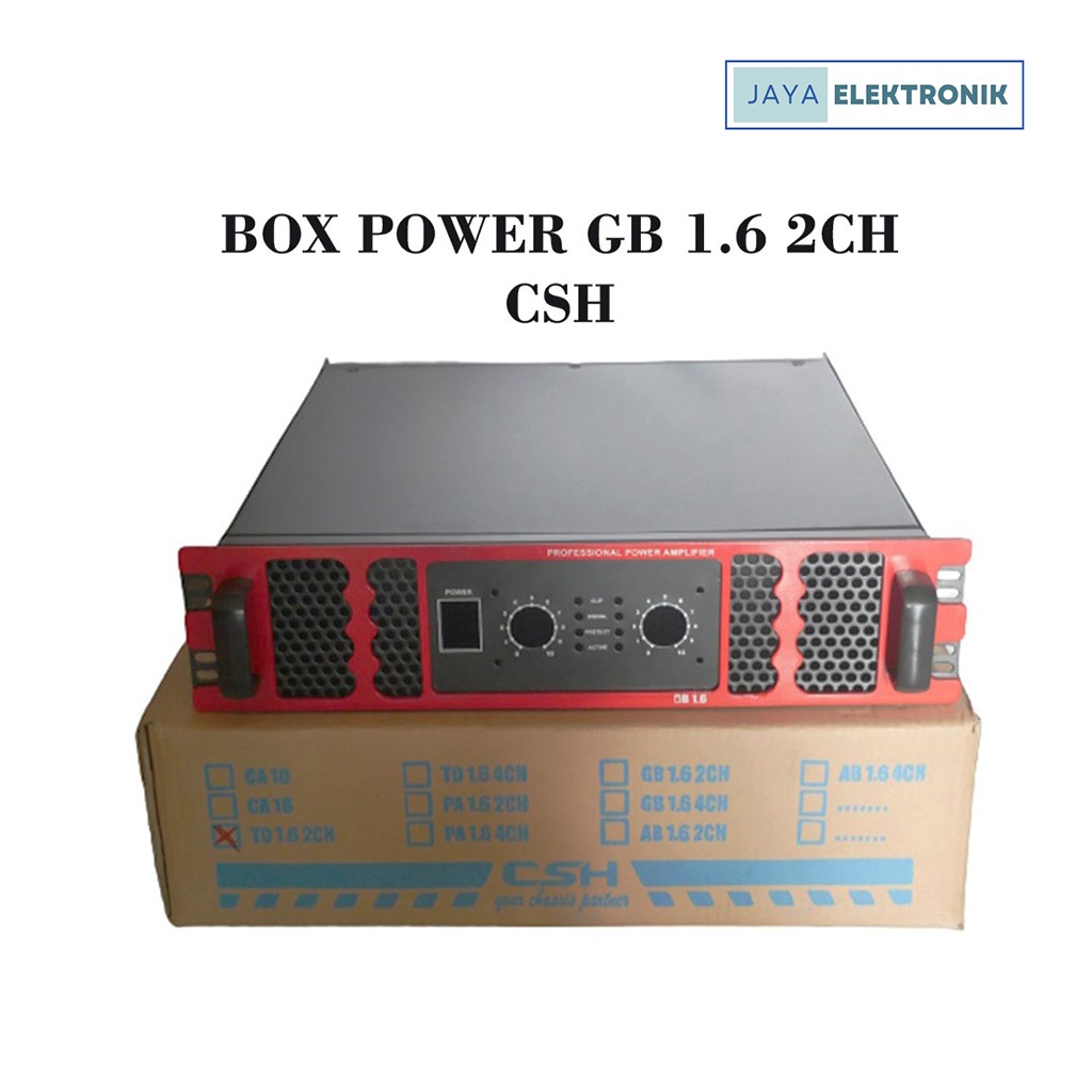 BOX POWER AMPLIFIER TD 1.6 2U 2 CHANNEL CSH ORIGINAL / BOX POWER TD 1,6 CSH