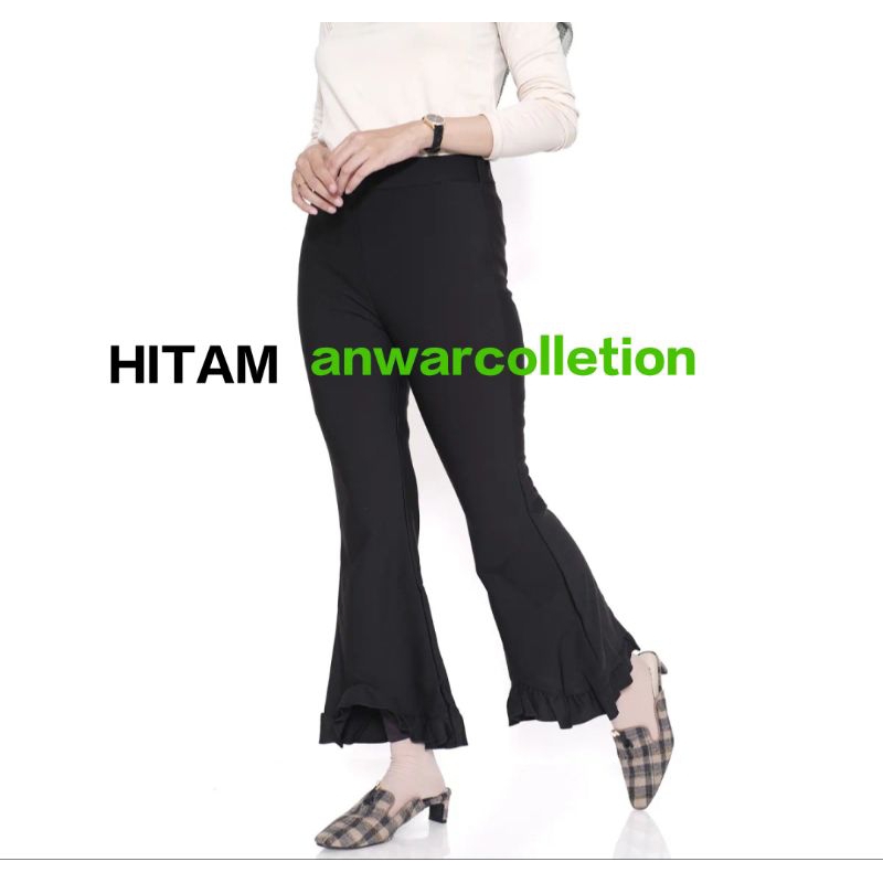 celana cutbray rempel bawah/bahan scuba Premium/celana cutbray rempel bawah bahan scuba Premium