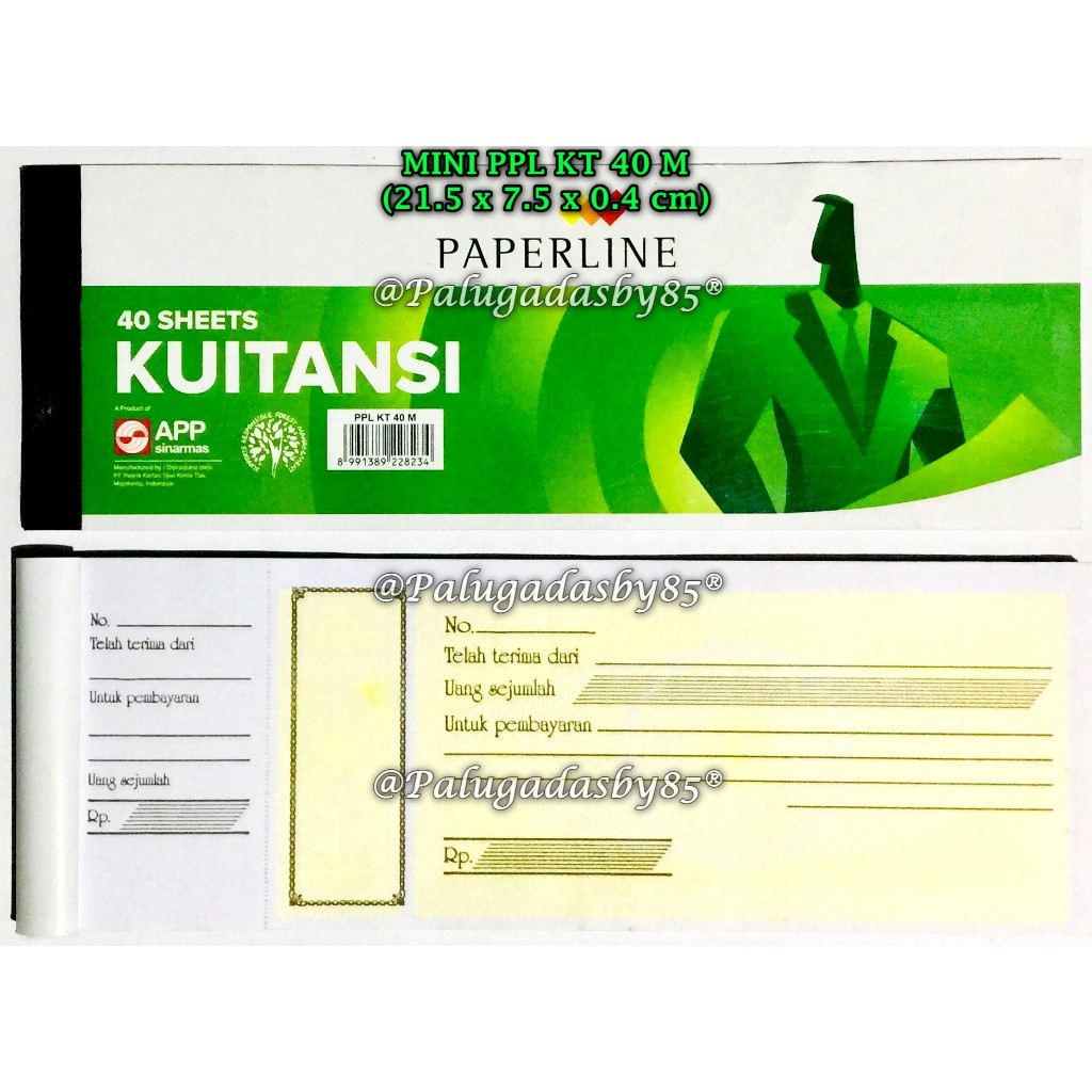 

(1 Biji) GROSIR Buku Kwitansi PAPERLINE KT40M Mini 21.5 x 7.5 cm / Kuitansi PAPERLINE KT 40 M Mini kecil / Kuitansi Paperline (1 Biji)