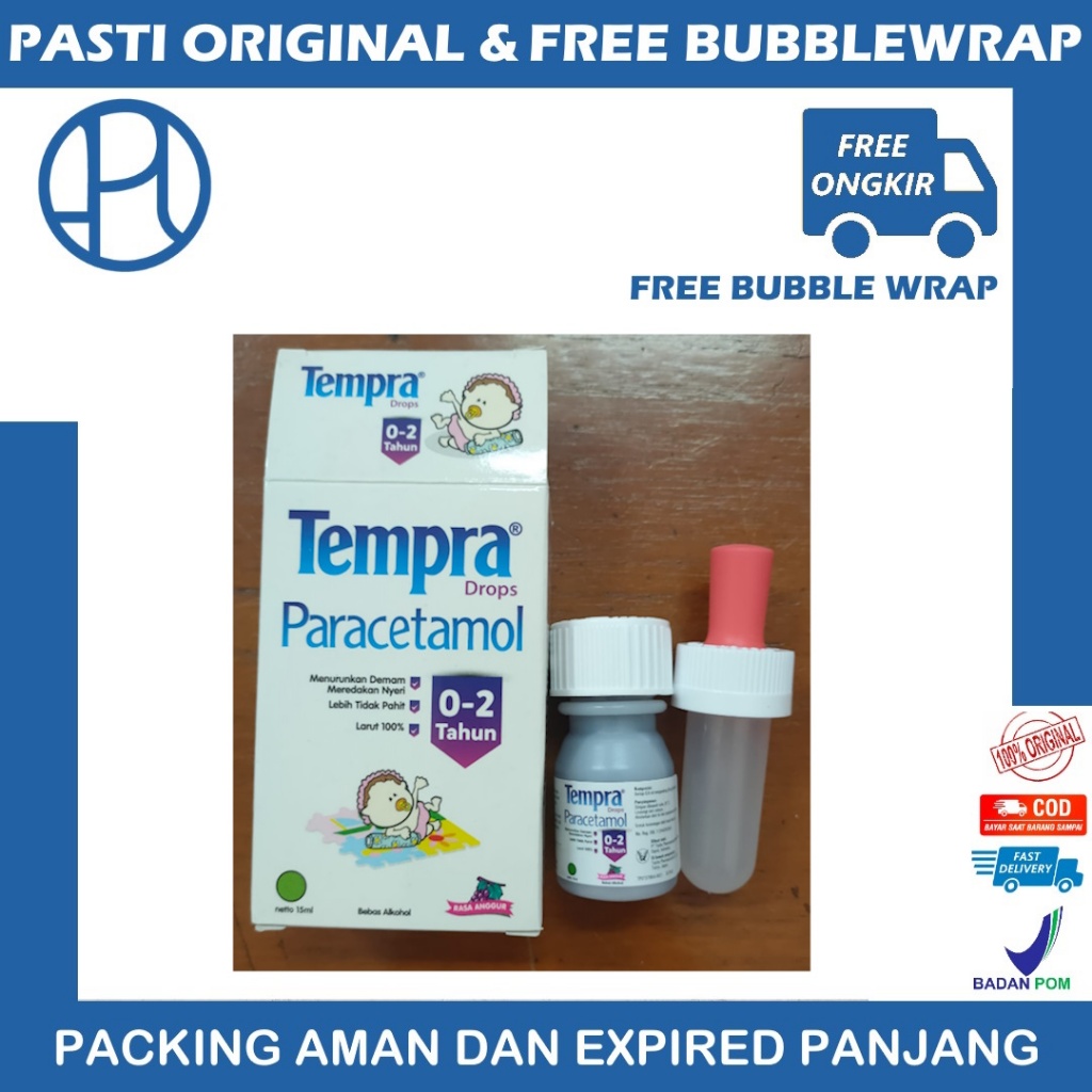 TEMPRA DROPS 0-2 TAHUN RASA ANGGUR DROPS 15 ML TEMPRA DROP MERINGANKAN PANAS DEMAM ANAK BAYI BALITA