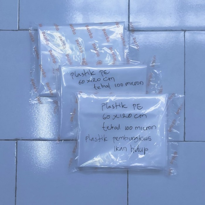 Pajeko Plastik - Kantong Plastik PE Bening Food Grade 60X120 / 60 x 120 Tebal 100 Micron isi 3 Pcs