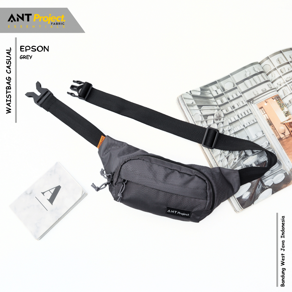 ANT Project - Waistbag Pria NACHT Grey - Tas pinggang
