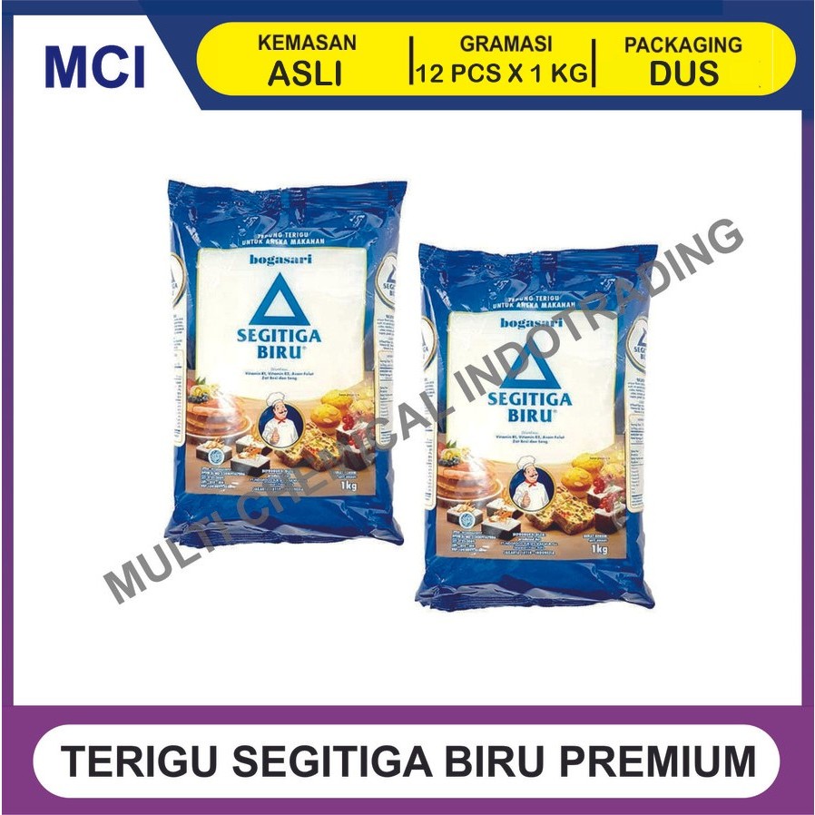 

SEGITIGA BIRU PREMIUM TEPUNG TERIGU 1 KG - 1 DUS 12 PCS