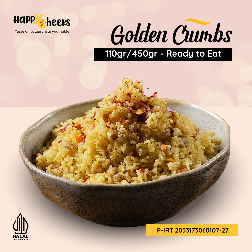 

happYCheeks Golden Crumbs / Kremesan Bawang Putih Goreng Premium Halal Kriuk Renyah Gurih