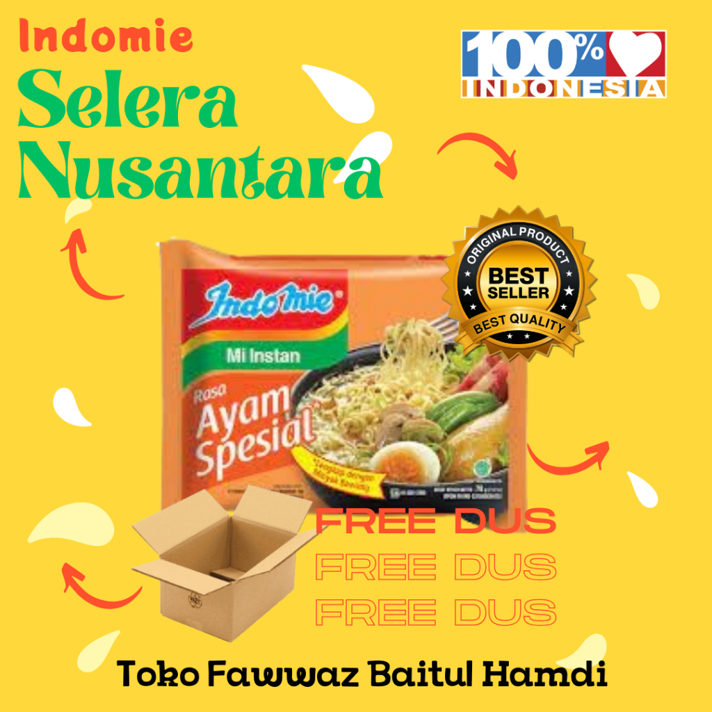 

INDOMIE RASA AYAM SPESIAL 68 gr | BEST SELLER SHOPEE