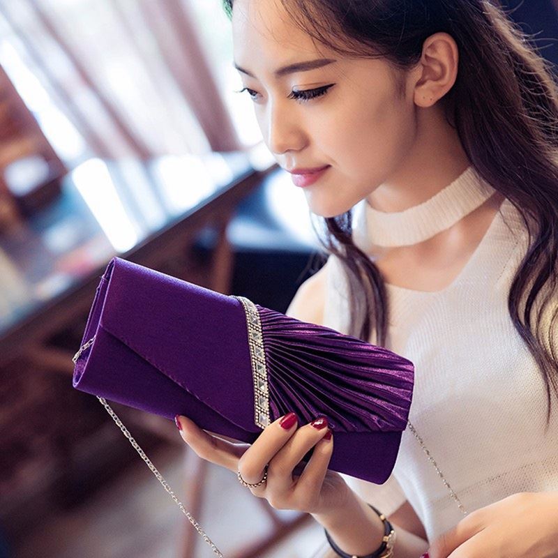 MV_Marvelouz MV70009  Tas Dompet Clutch Pesta Wanita Modis Elegant Free Tali Rantai  import terbaru 