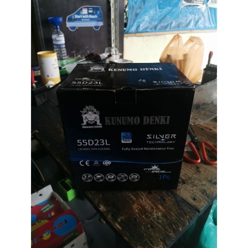 AKI BATERAI KERING KUNUMO DENKI 55D23L LEXUS XTRAIL GARANSI 1 TAHUN