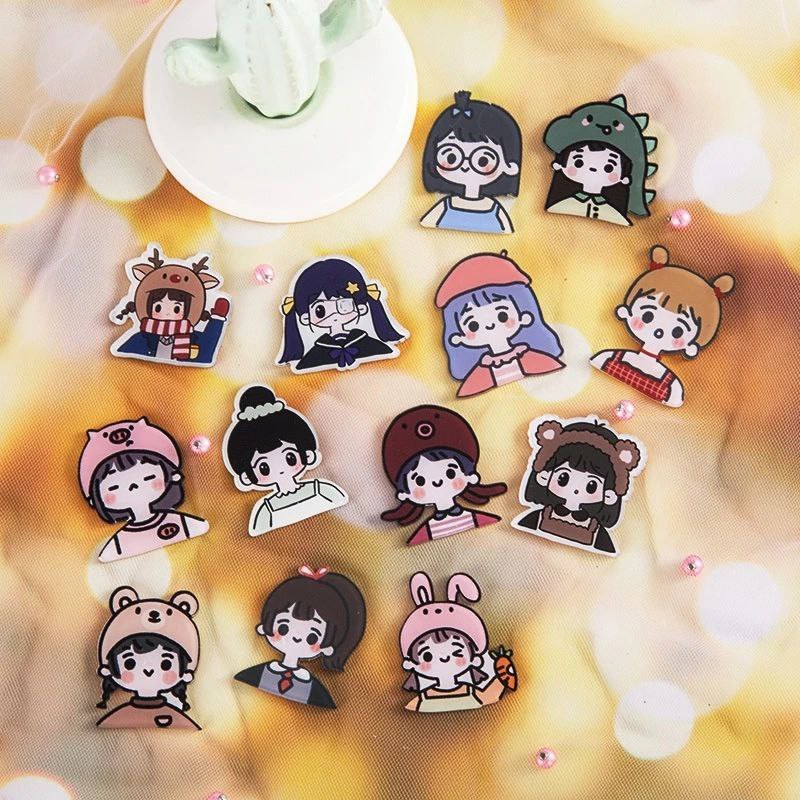 Pin/Bros Akrilik Caracter Chibi - Bros Pin Tas Lucu (1 pcs)