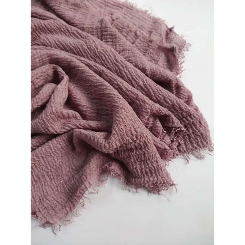 PASHMINA CRINKLE KUSUT / PASMINA POLOS CRINKLE PREMIUM Lavanya Full Kerudung Crinkle